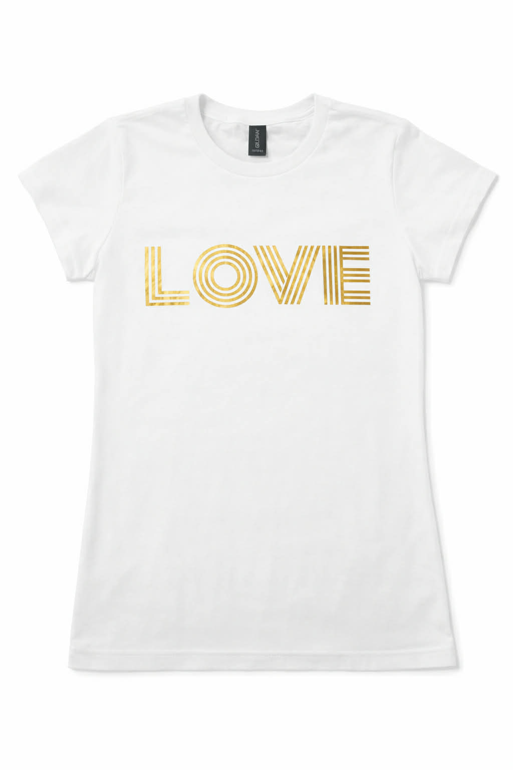 Naisten LOVE T-paita gold