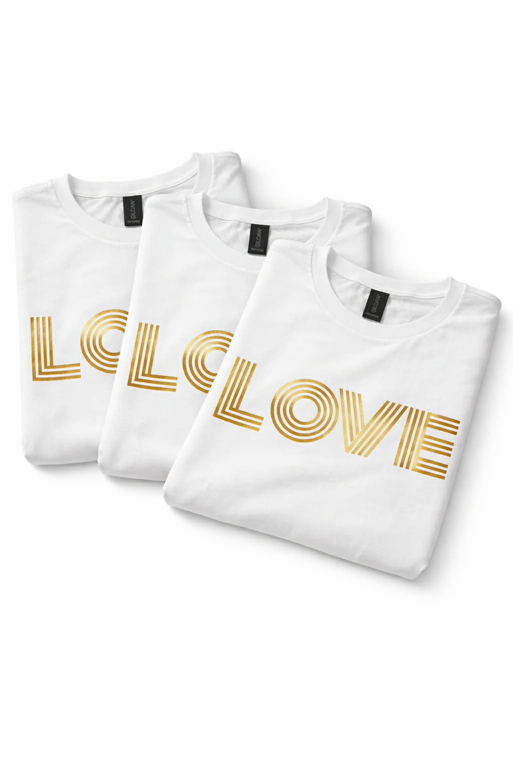 Naisten LOVE T-paita gold